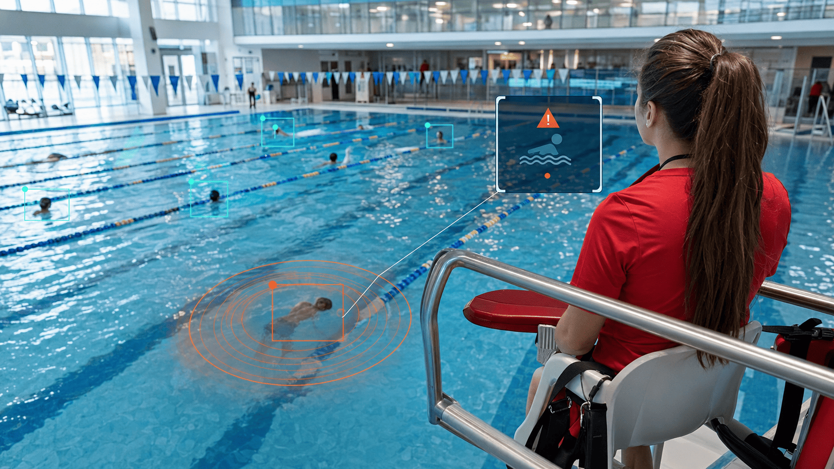 Pool monitoring with video analytics