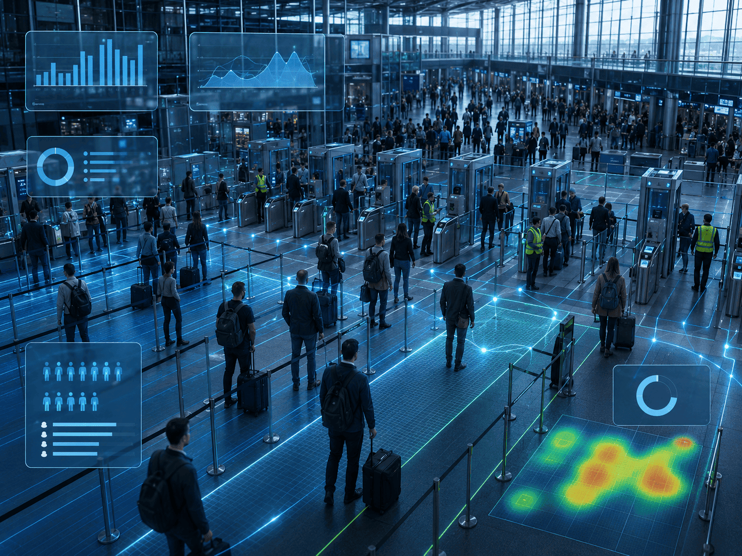 Queues in a transport hub